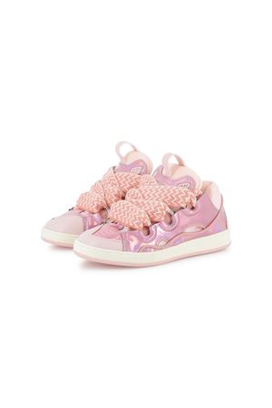 sneakers in pelle rosa LANVIN KIDS | N30189S74